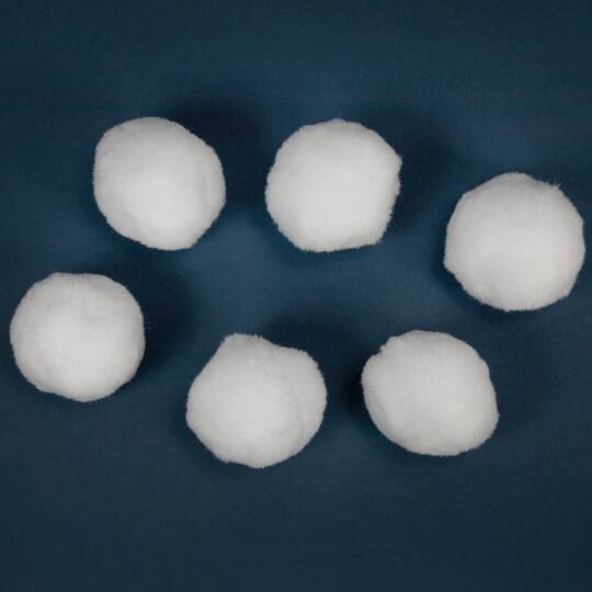 2.25" Plush Faux Christmas Snow Balls, 6ct.